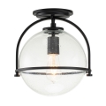 Quintiesse - Stropna svetilka SOMERSET 1xE27/60W/230V premer 28,2 cm črna